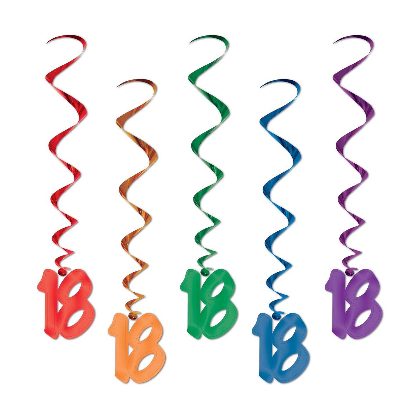 Beistle 18th Whirls - Birthday-Age Specific | Party Supply | Decoration