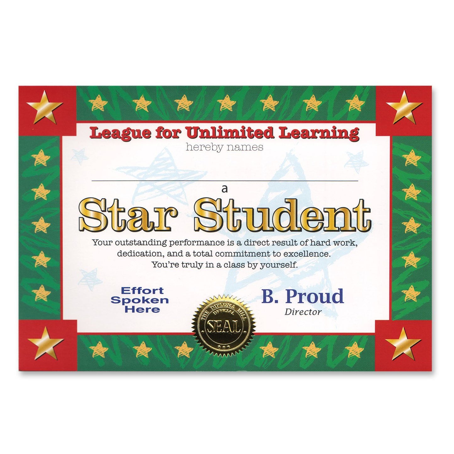 Beistle Star Student Award Certificates - Educational | Party Supply