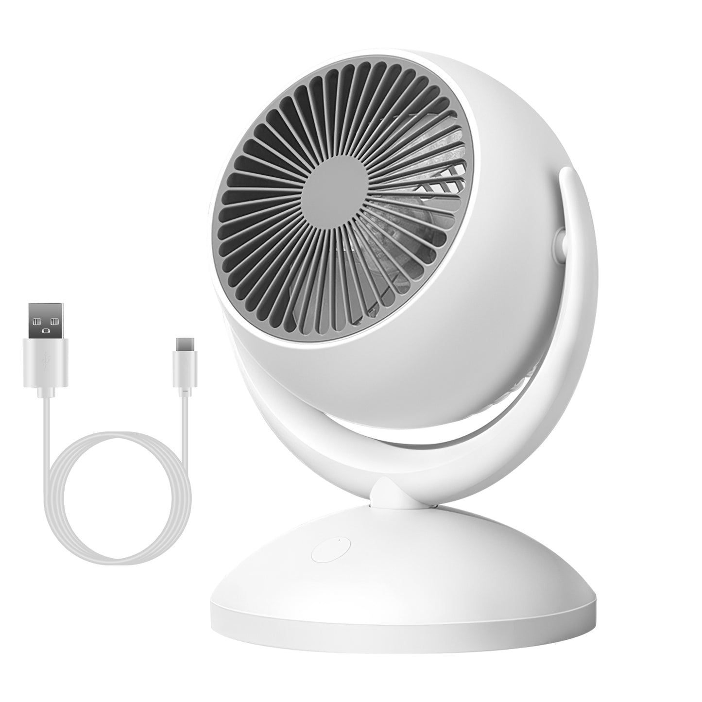 Air Circulator Desk Fan Portable Desktop Rechargeable Oscillating Fan with 4