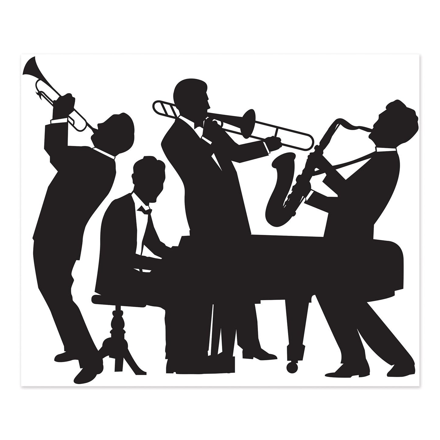 Beistle Great 20's Jazz Band Insta-Mural | Party Supply | Decoration