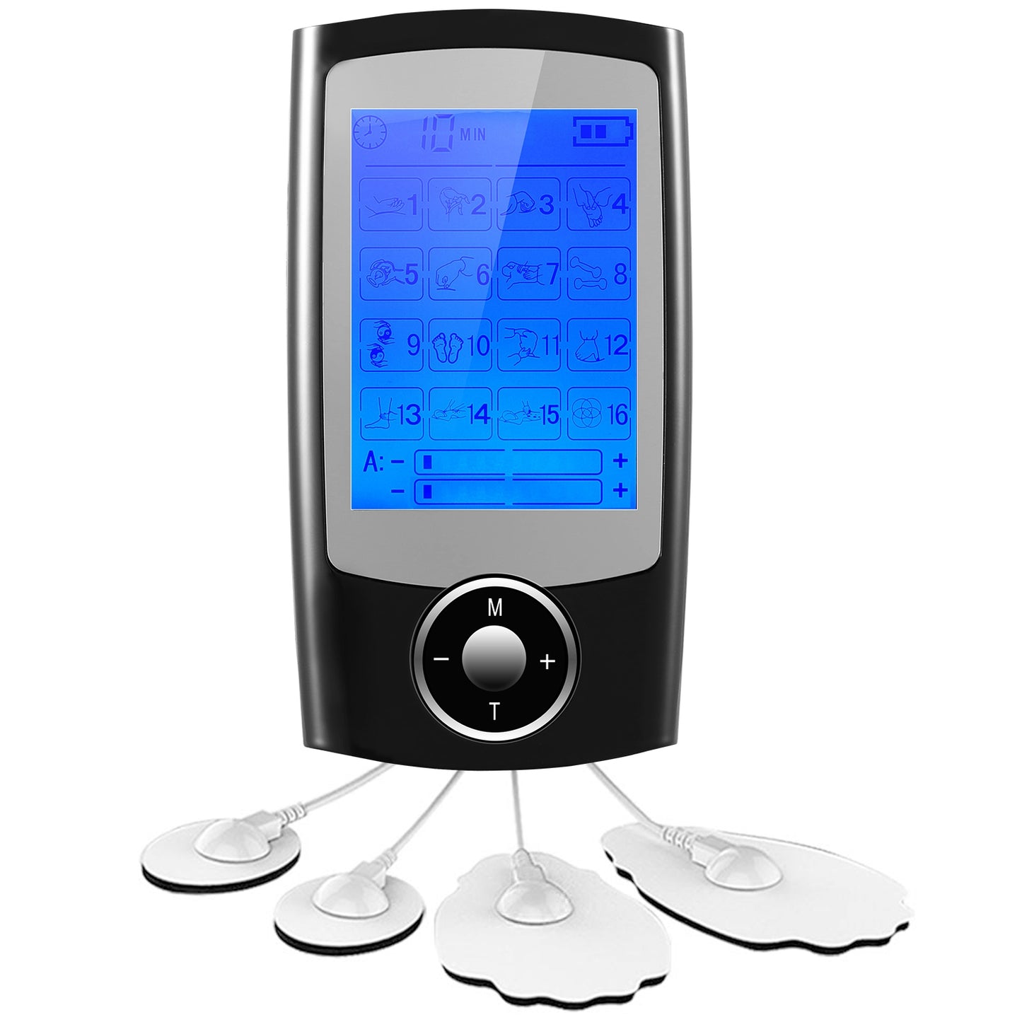 Rechargeable Tens Unit Machine Impulse Massager 16 Modes Pain Relief Body