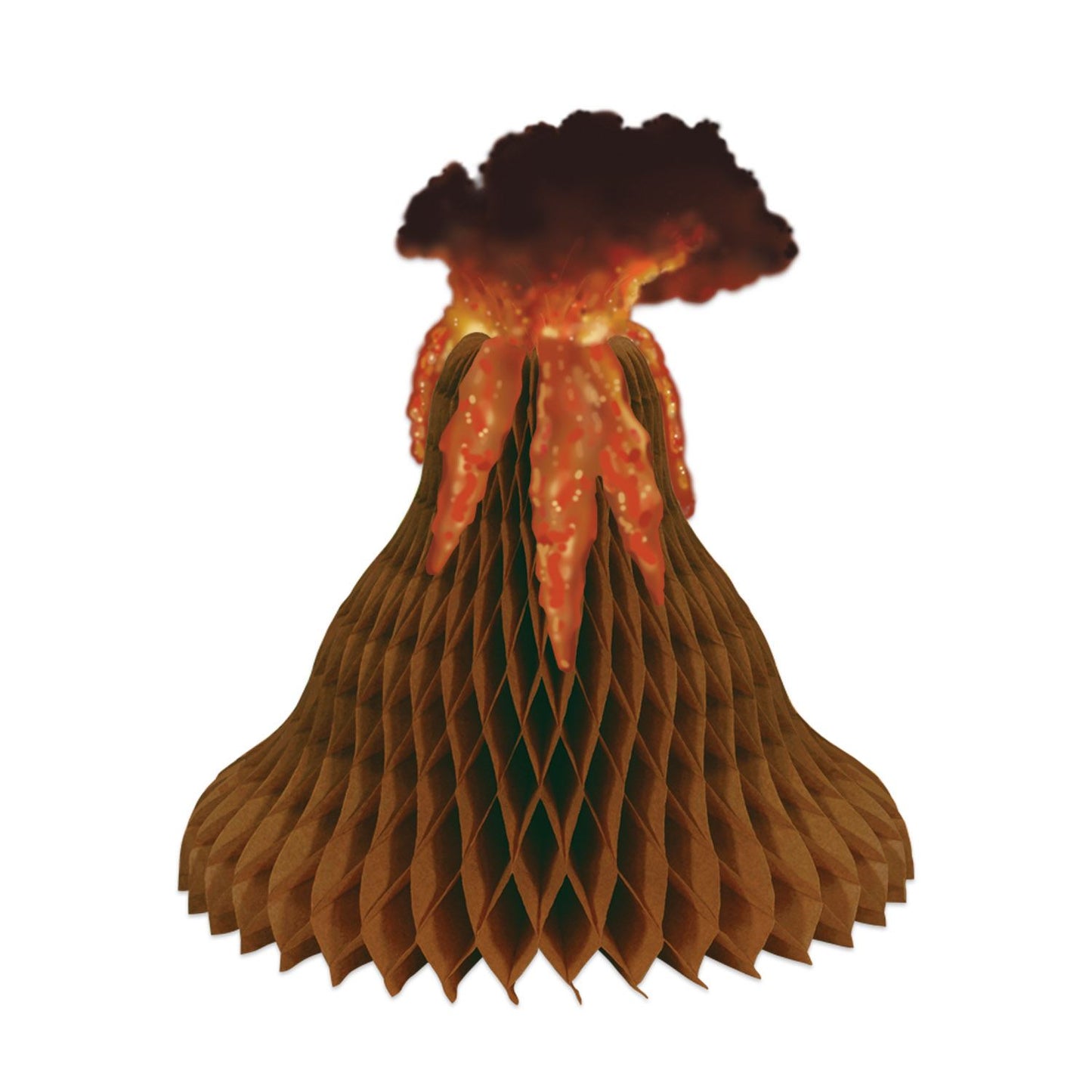 Beistle Tissue Volcano Centerpiece - Dinosaurs | Party Supply | Decoration