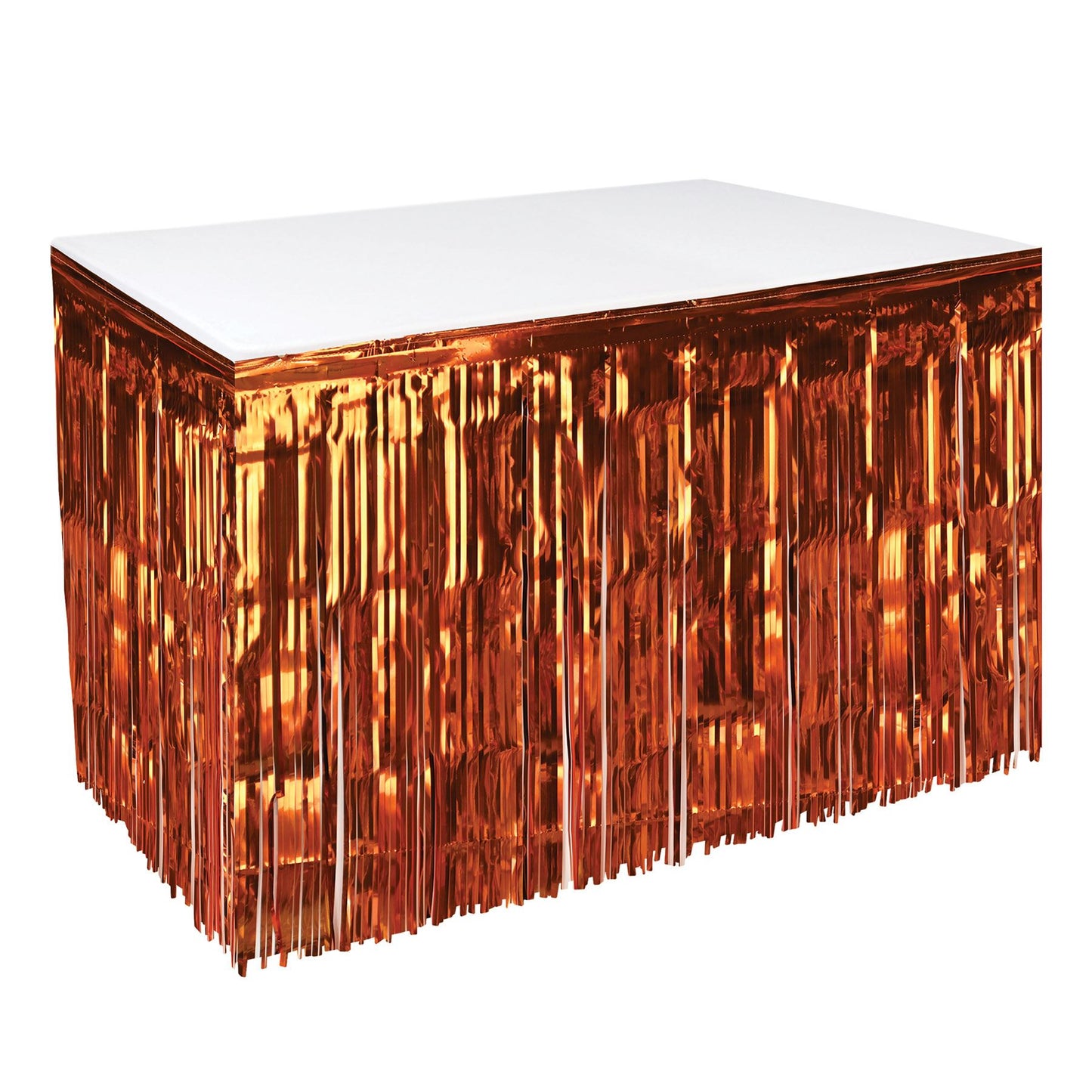 Beistle 1-Ply Metallic Table Skirting - Orange - General Occasion | Party
