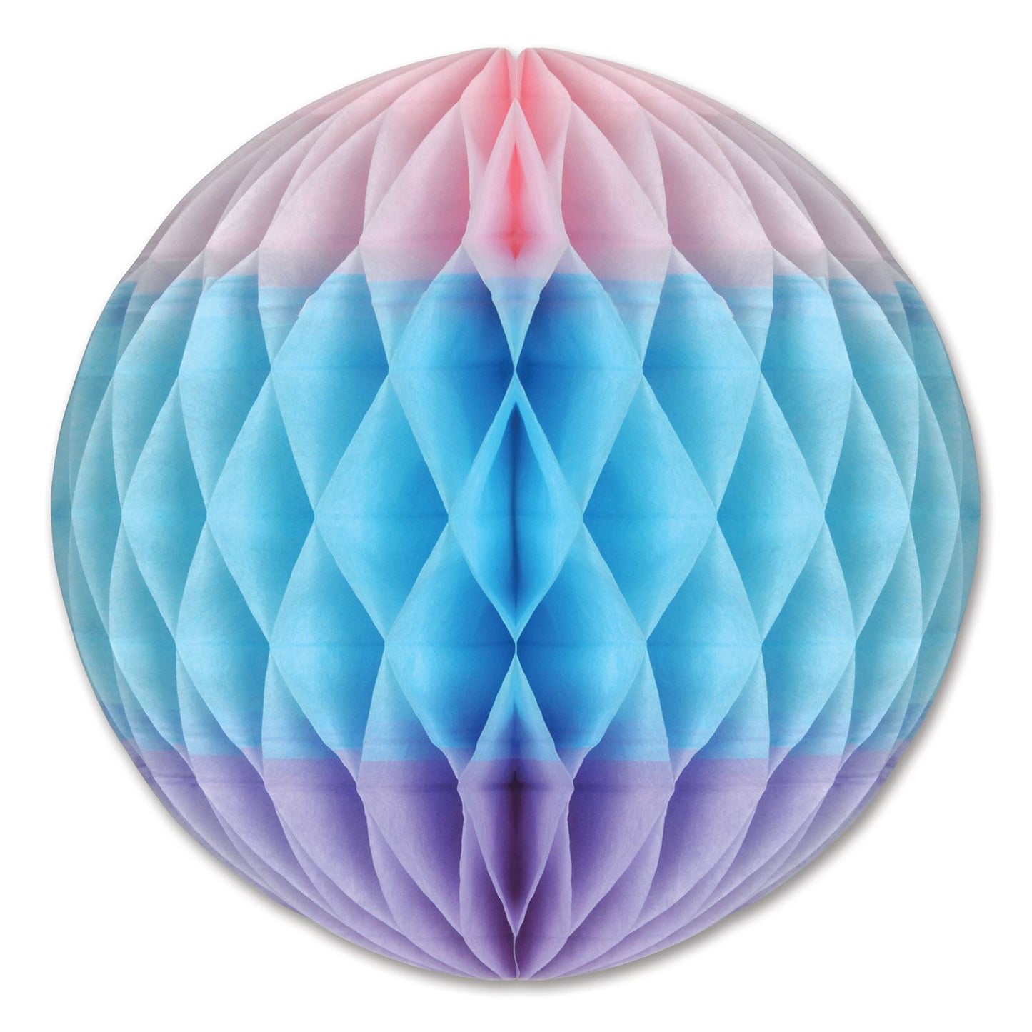 Beistle Pink, Blue, and Lavender Art-Tissue Ball - Baby Shower | Party Supply
