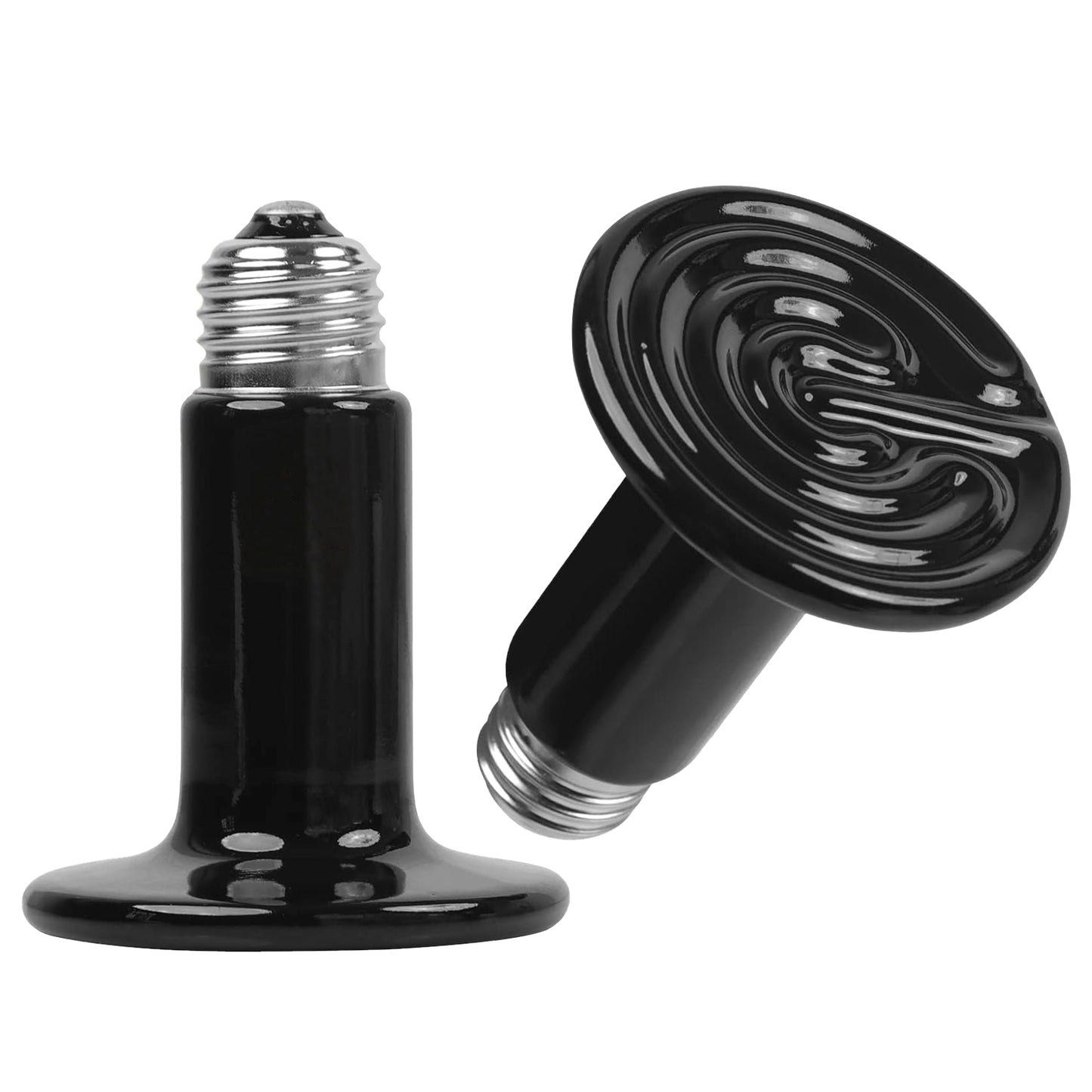 2Pcs Ceramic Heat Lamp 150W Infrared Reptile Heat Lamp No Light Emitting For