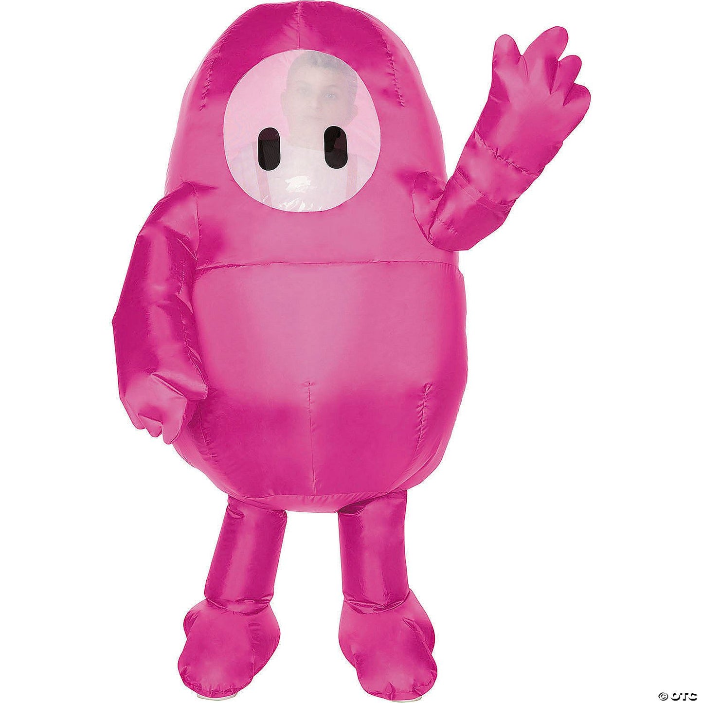 Kids Inflatable Fall Guys Pink Polyester Jumpsuit Pink - Fits up to Size 14