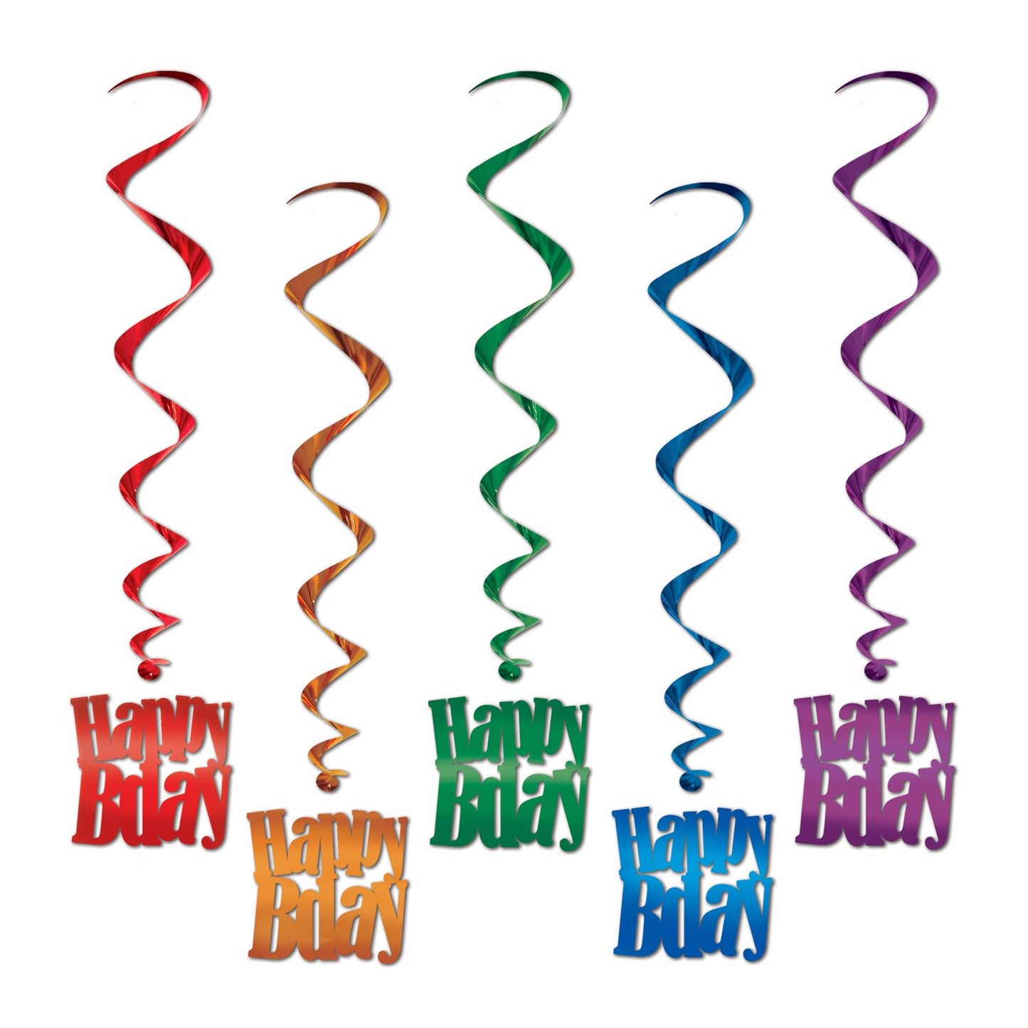 Happy Birthday Whirls (5/pkg)