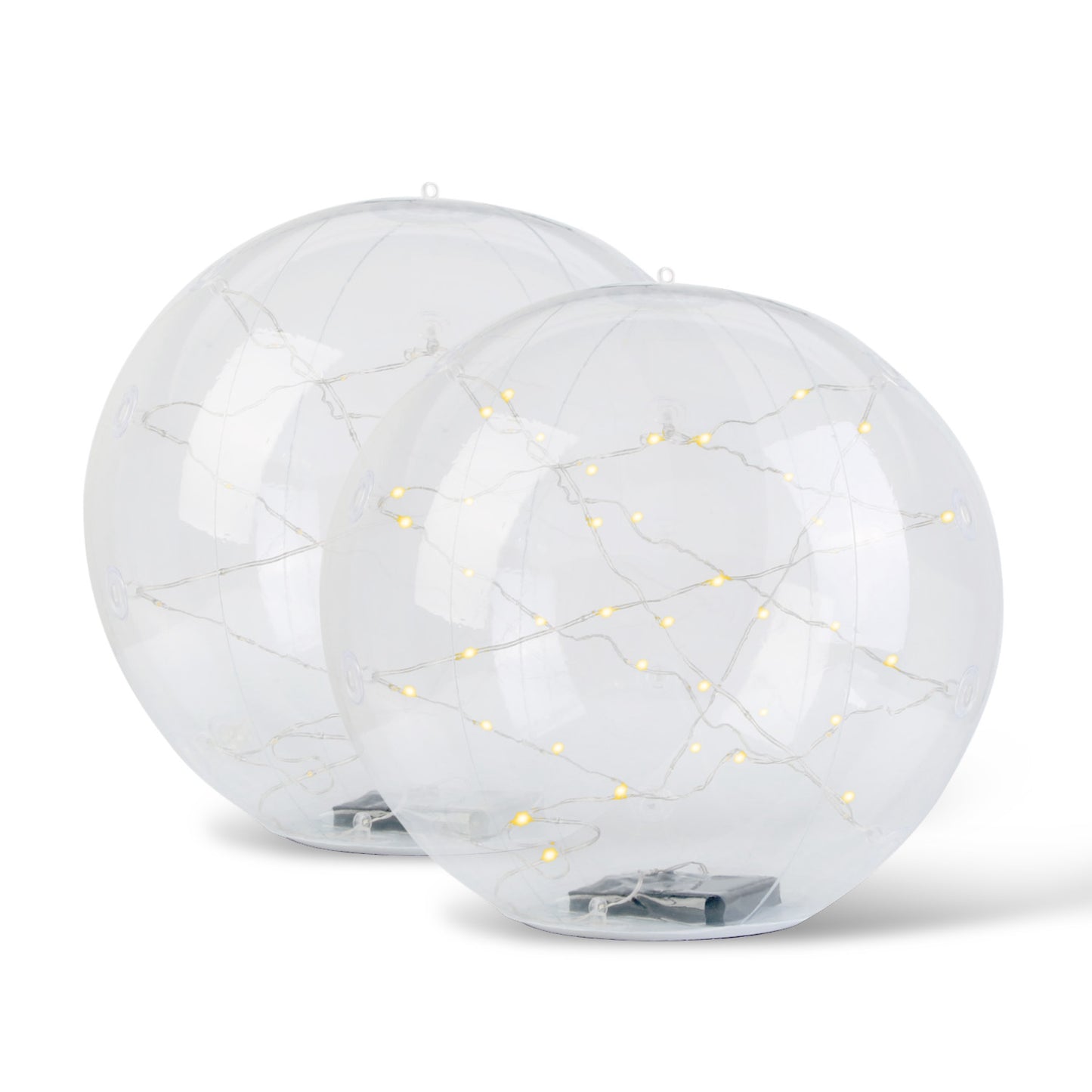 2Pcs Floating Pool Lights 14in Solar Powered Pool Balls IP68 Waterproof