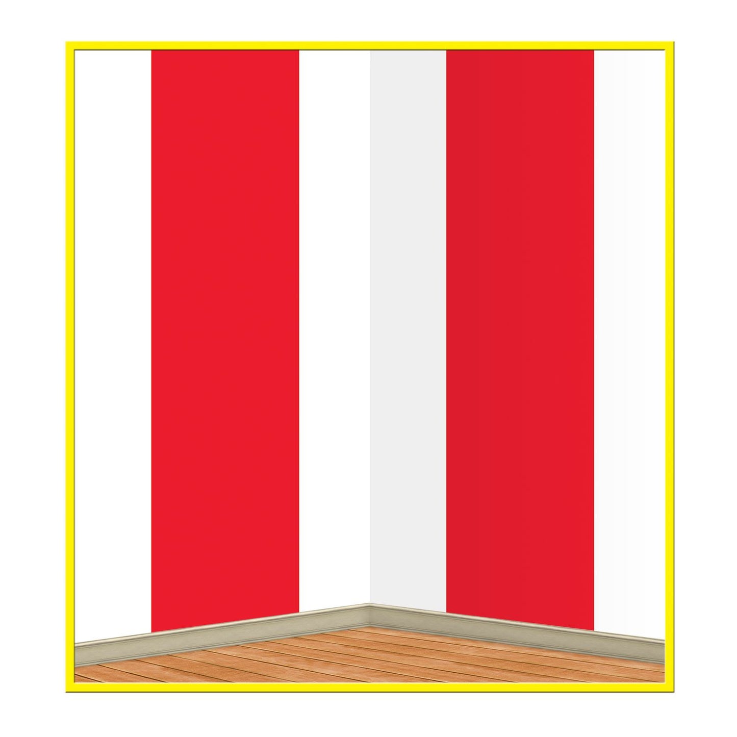 Beistle Red & White Stripes Backdrop - Circus | Party Supply | Decoration