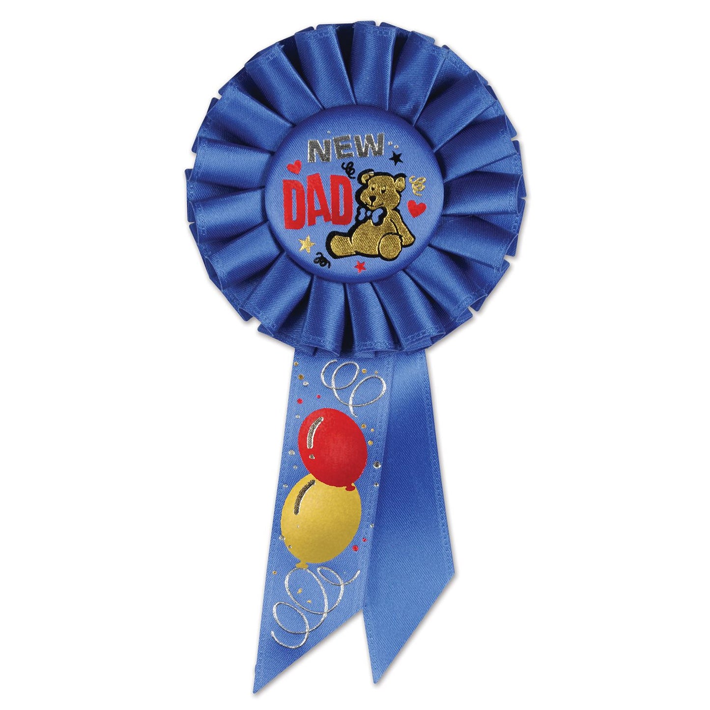 Beistle New Dad Rosette Ribbon - Baby Shower | Party Supply | Decoration