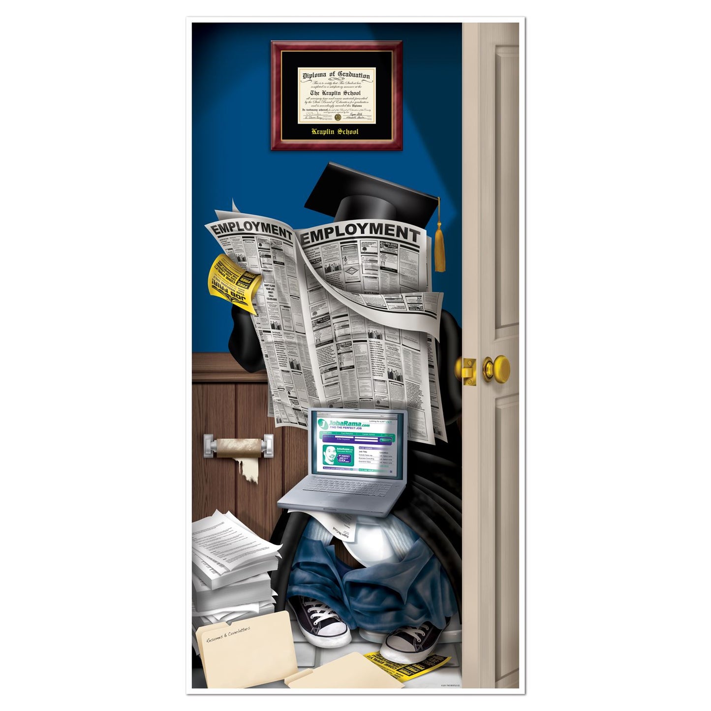 Beistle Graduate Restroom Door Cover - Graduation | Party Supply | Decoration