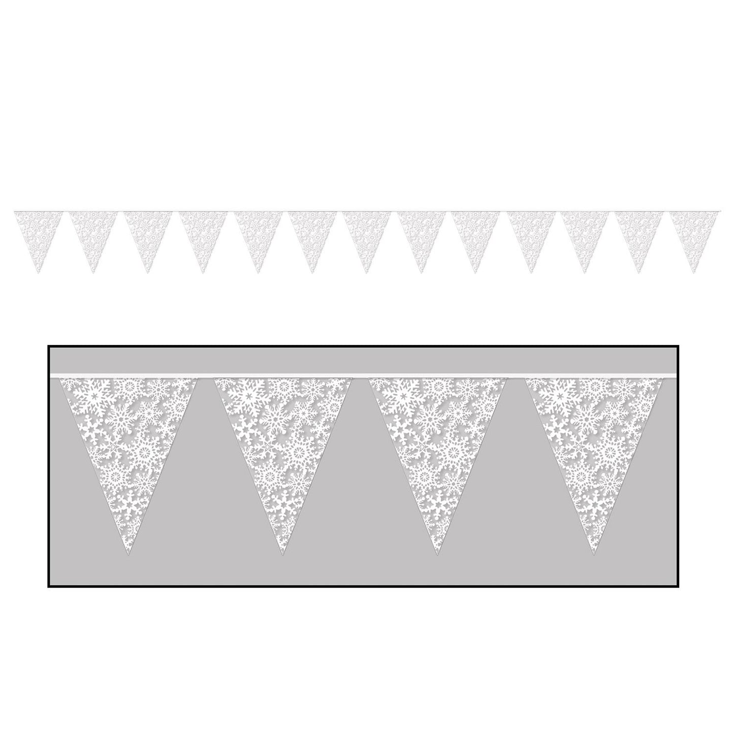 Beistle Snowflake Pennant Banner - Christmas/Winter | Party Supply