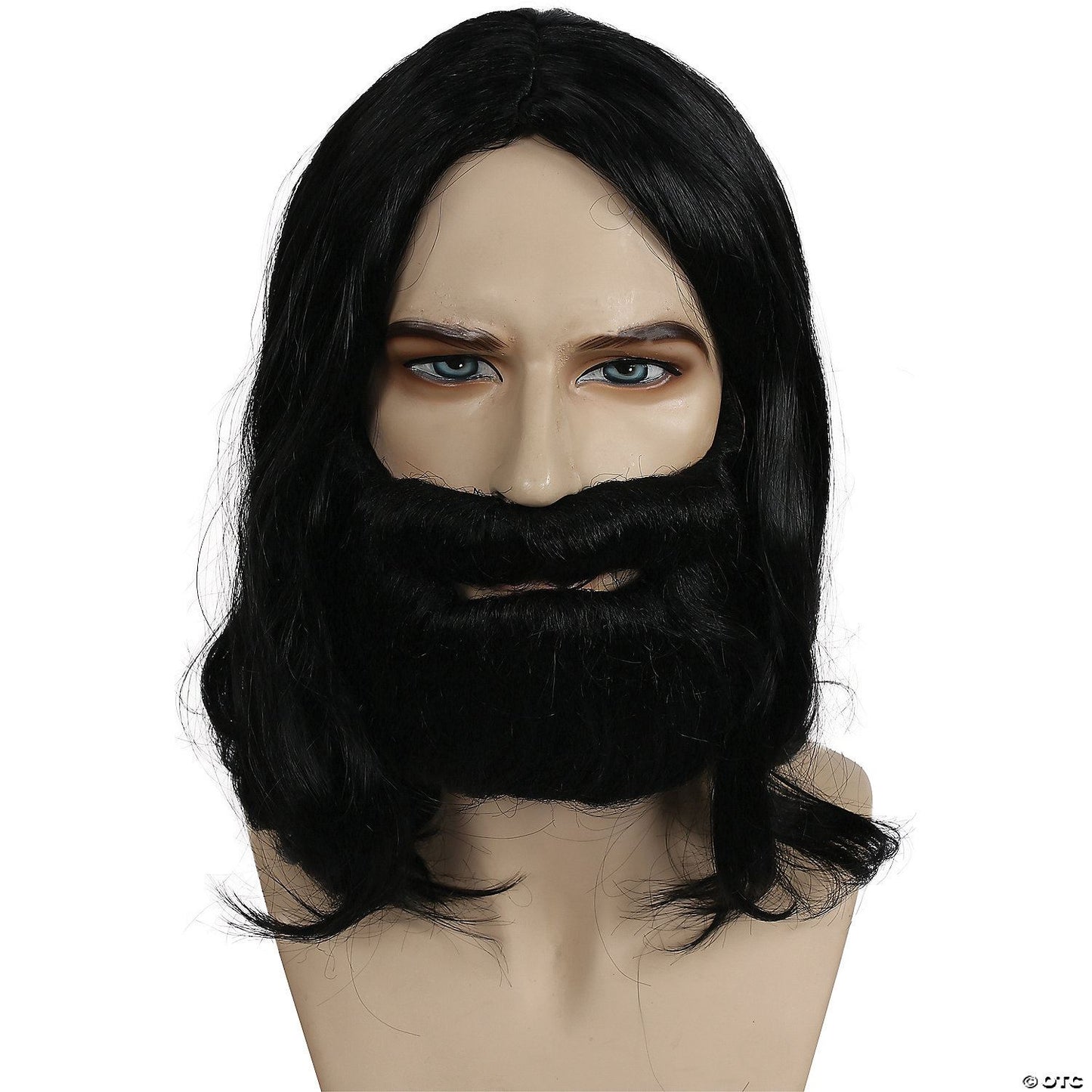 Mens Biblical Wig & Beard Set | Black