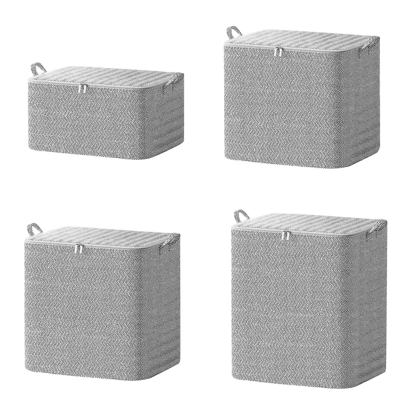 4 Pack Foldable Non Woven Storage Bags Closet Organizers Wardrobe Sorting