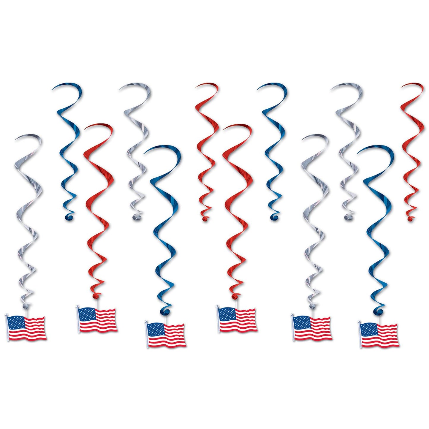 Beistle American Flag Whirls - Patriotic | Party Supply | Decoration