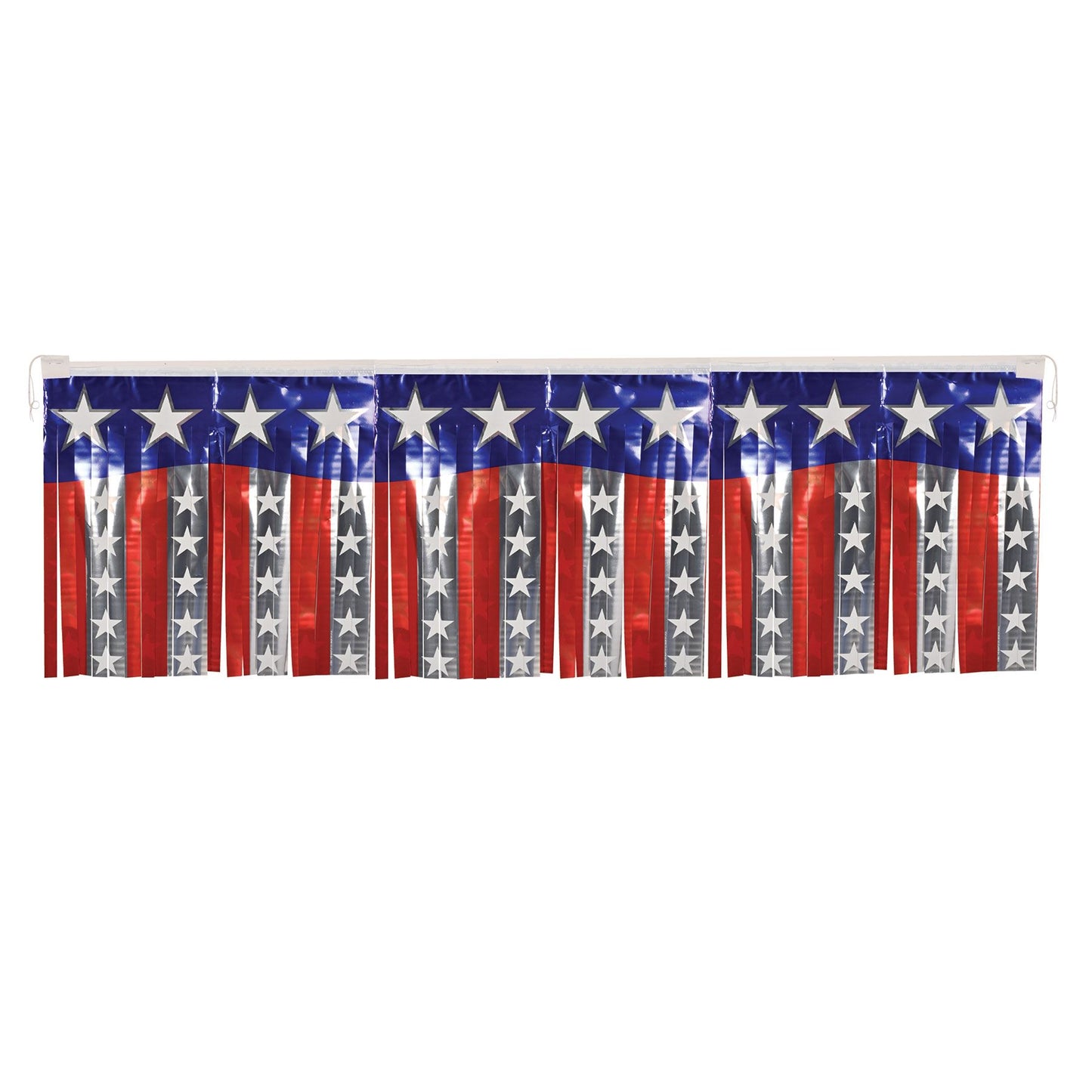Beistle Flame Retardant Metallic Stars and Stripes Banner - Patriotic | Party