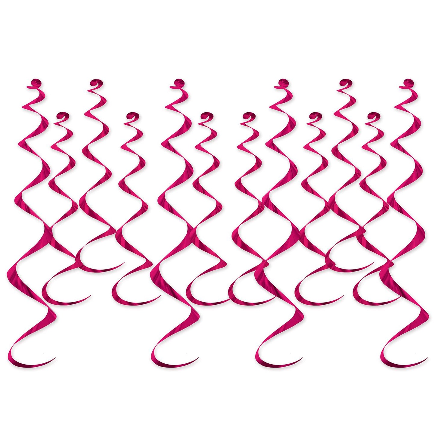 Beistle Metallic Whirls - Cerise - General Occasion | Party Supply