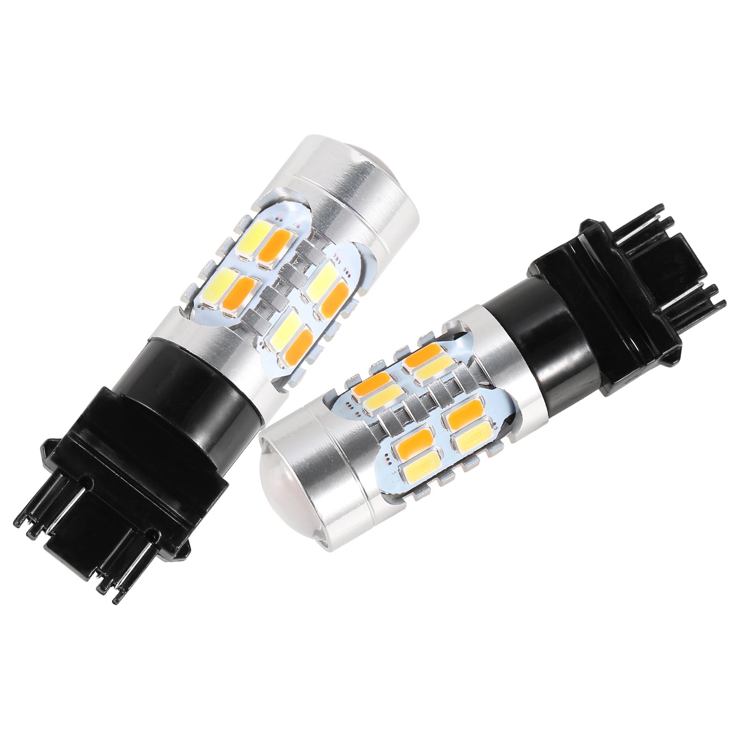 2 Pcs T25 3157 800LM Turn Signal Parking DRL LED Light Bulbs with LED Load