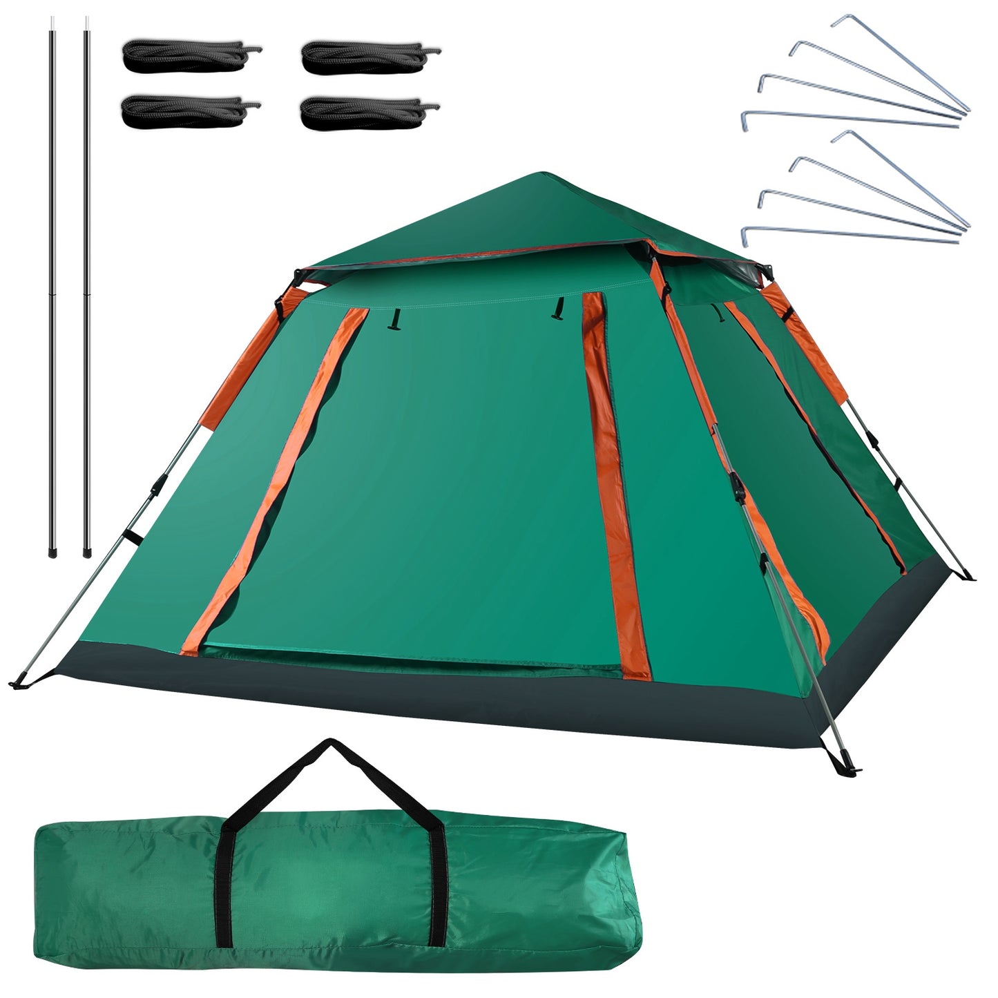 4-5 Person Camping Tent Outdoor Foldable Waterproof Tent with 2 Mosquito Ne 7505