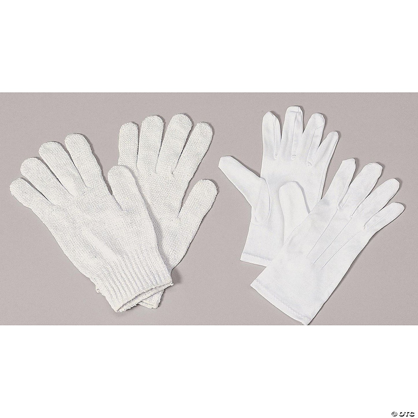 Santa Gloves White Knit