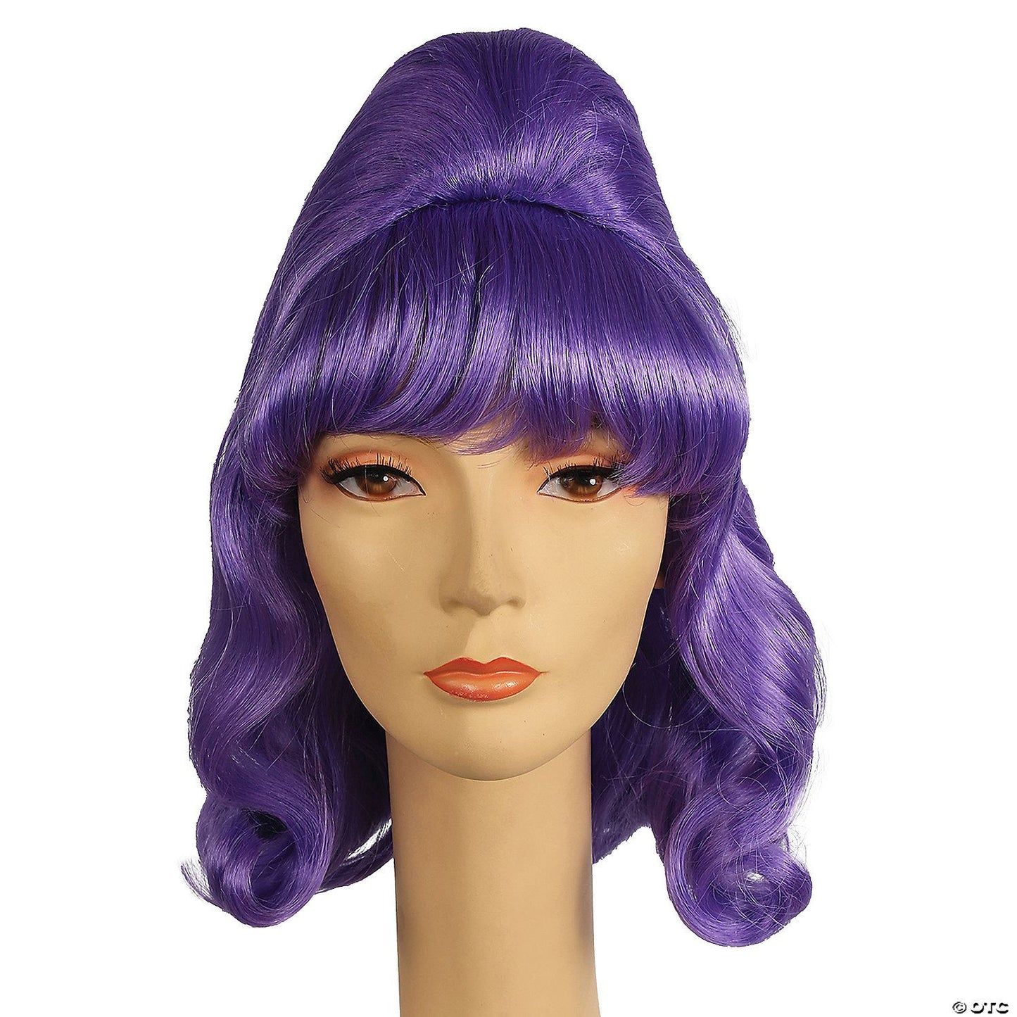 Womens Purple Beehive Pageboy Wig