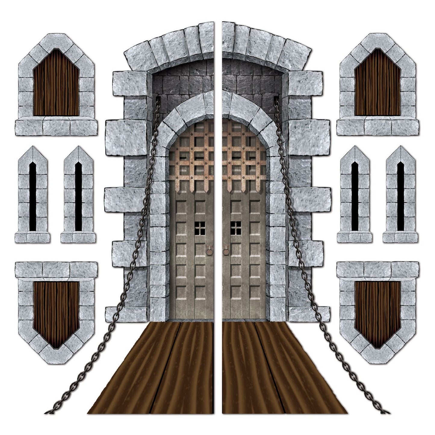 Beistle Castle Door and Window Props - Medieval | Party Supply | Decoration