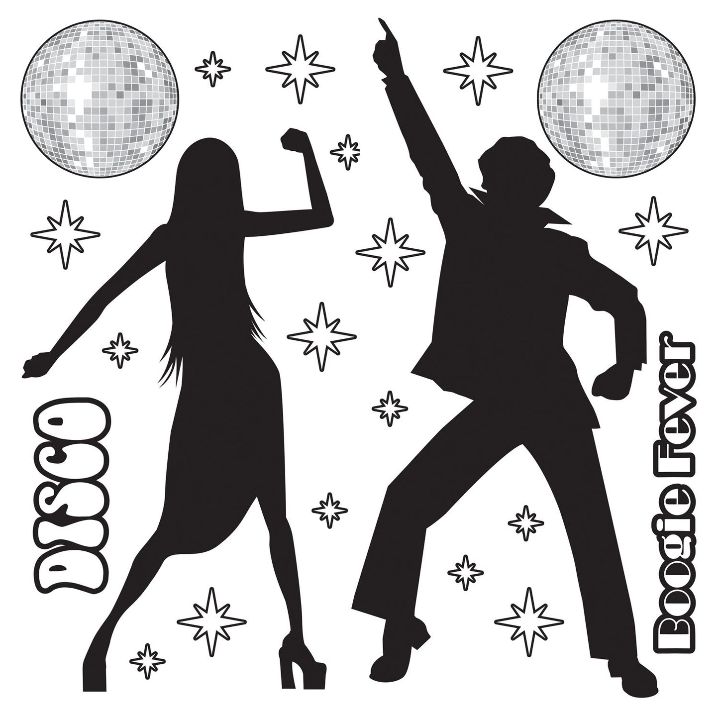 Beistle Disco Silhouette 70s Props - 70's | Party Supply | Decoration