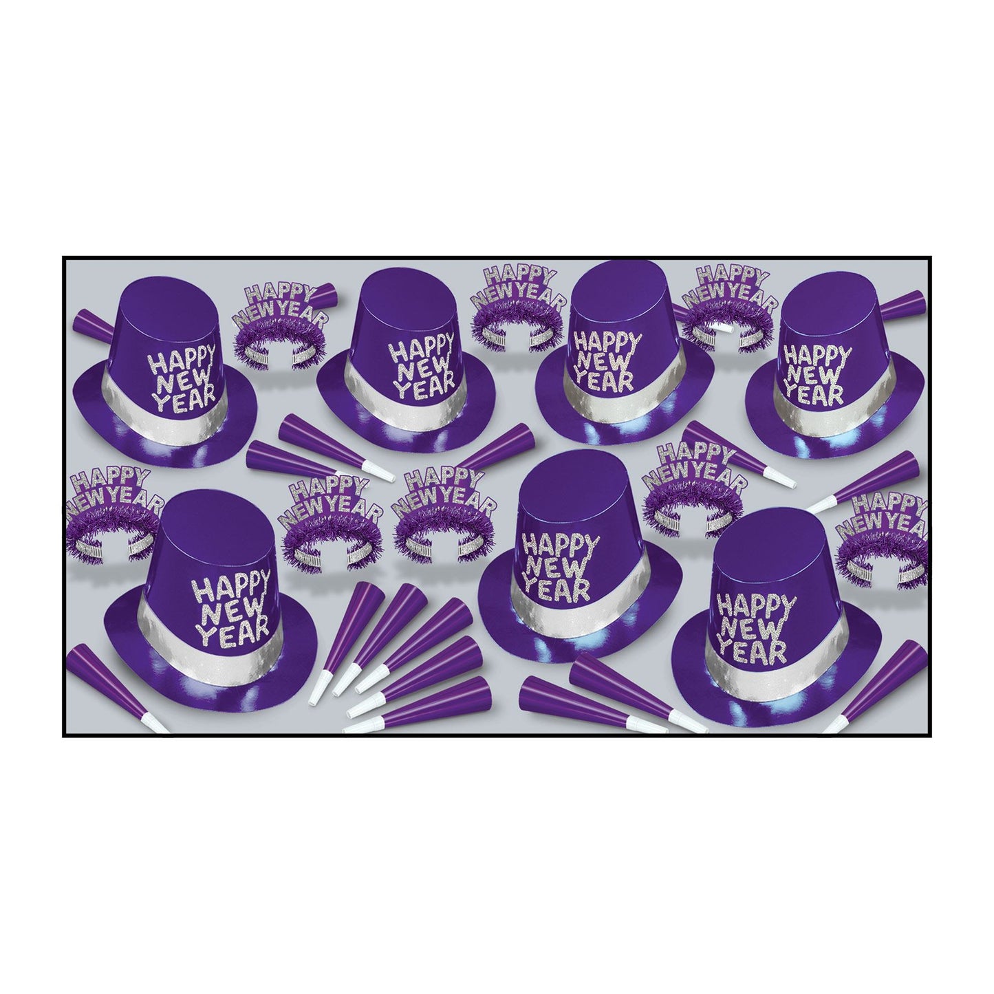 Beistle Purple Passion New Year Assortment (for 50 people) - New Years | Party