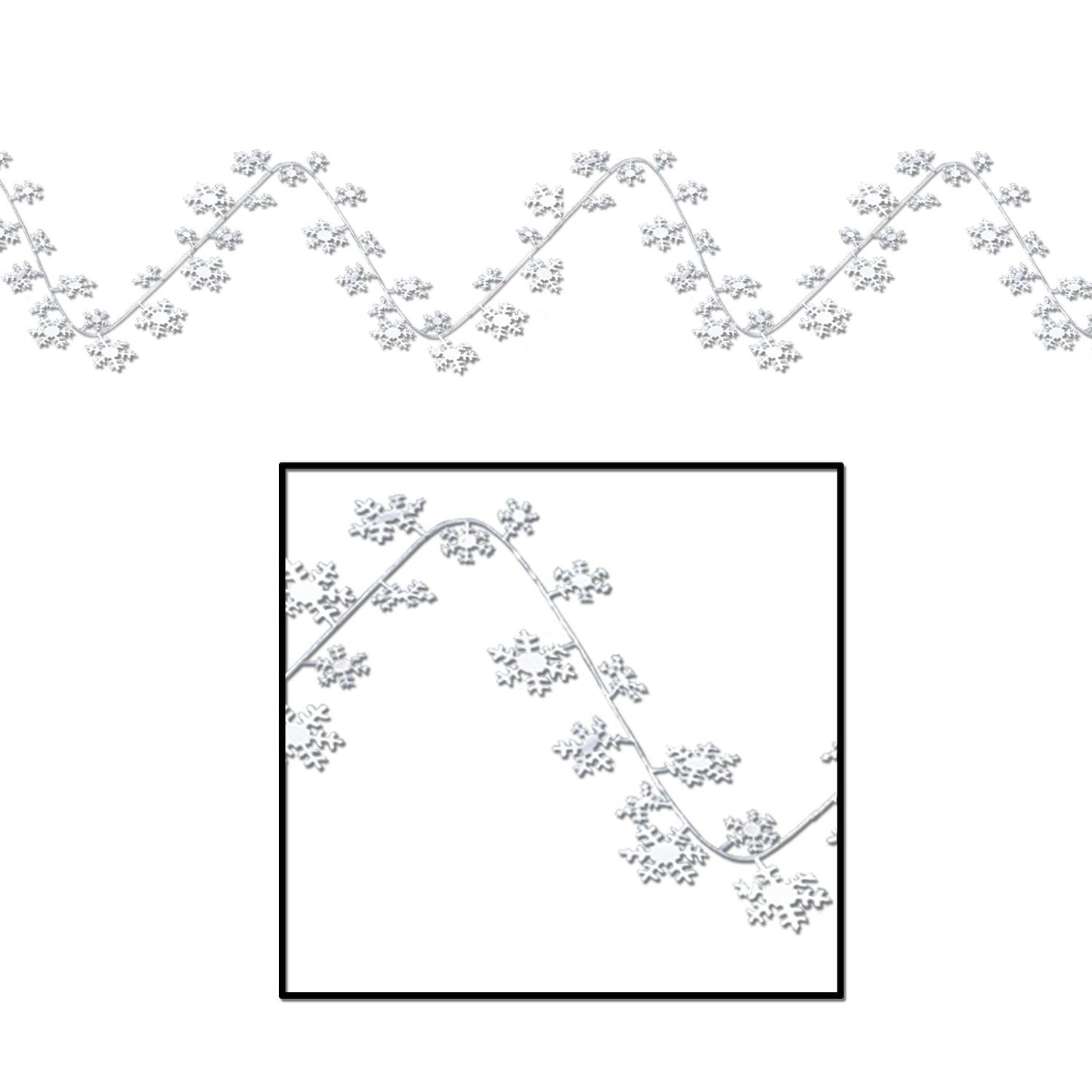 Beistle Gleam N Flex Snowflake Garland - Christmas/Winter | Party Supply