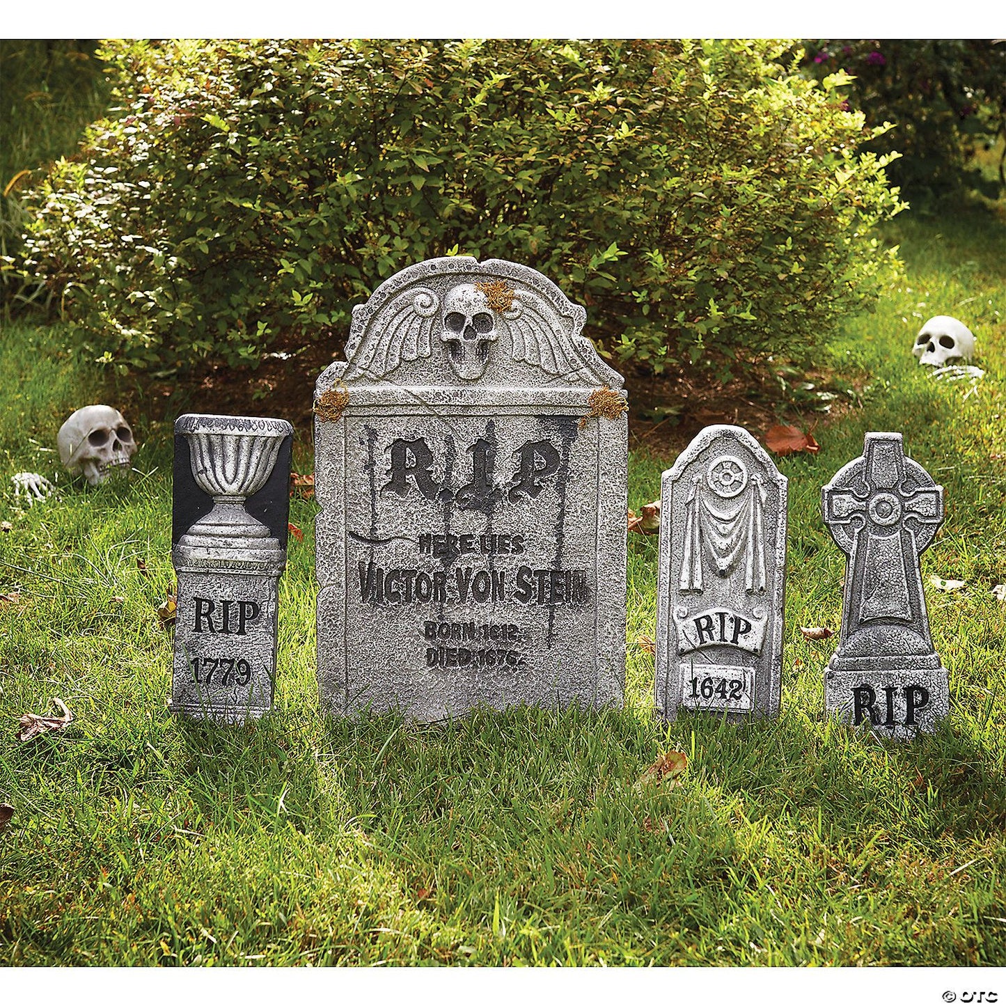 Foam Tombstone Yard Decoration Set - 4 Pc. | Halloween Decoration