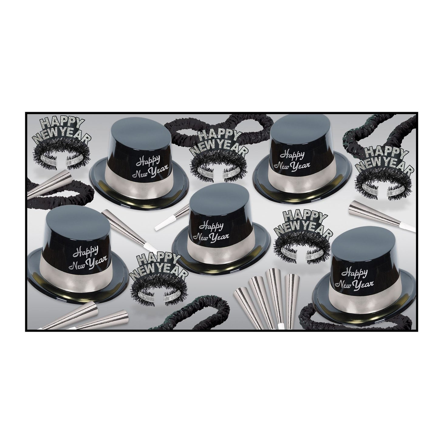 Beistle Silver Legacy Asst for 10 - New Years | Party Supply | Decoration