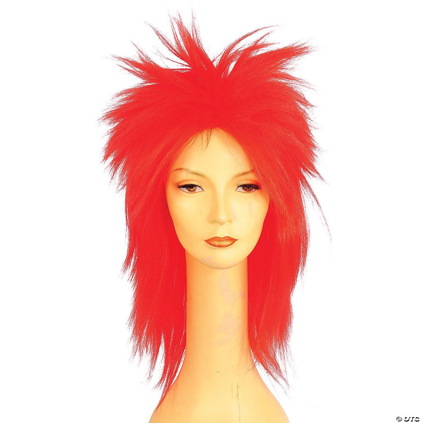 Mens | Adult Punk Fright Wig Bright Cartoon Red