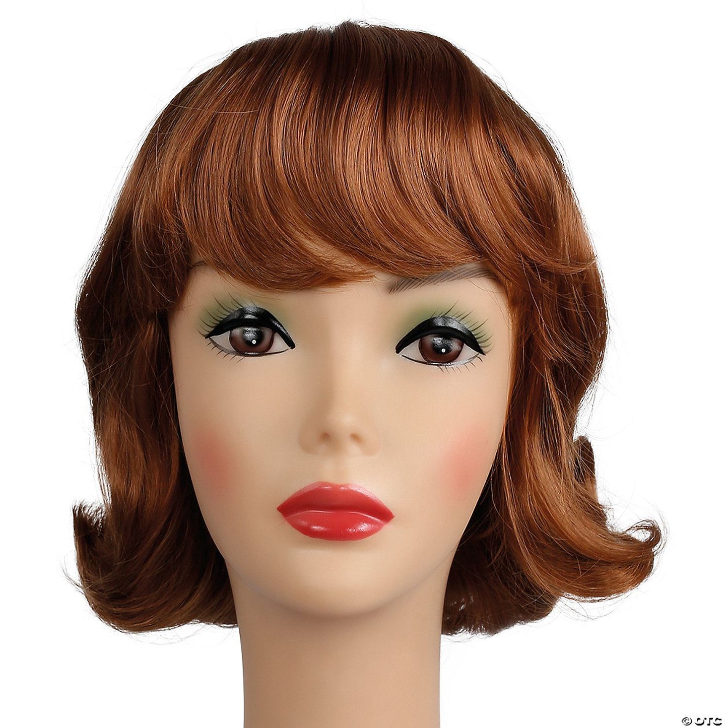 Womens Copper 60s Short Lucy Flip Wig