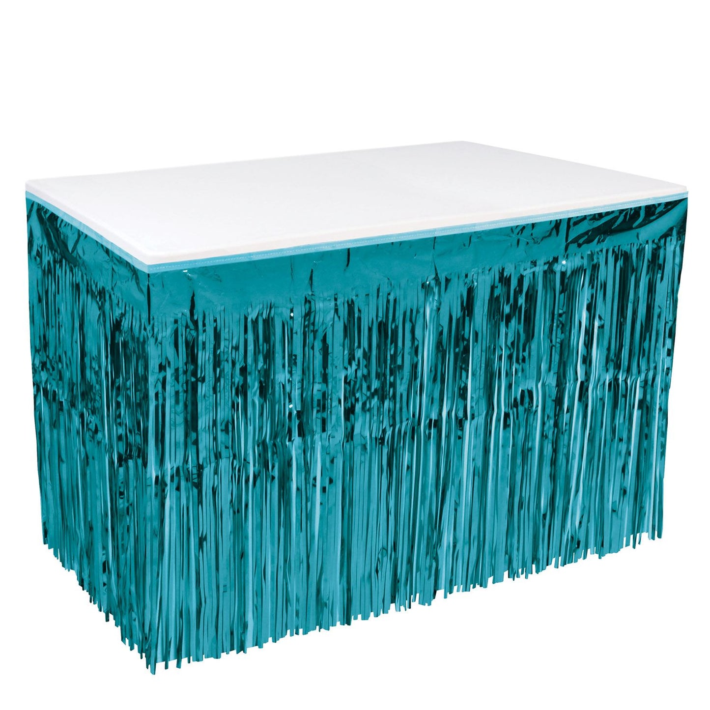 Beistle 1-Ply Metallic Table Skirting - Turquoise - General Occasion | Party