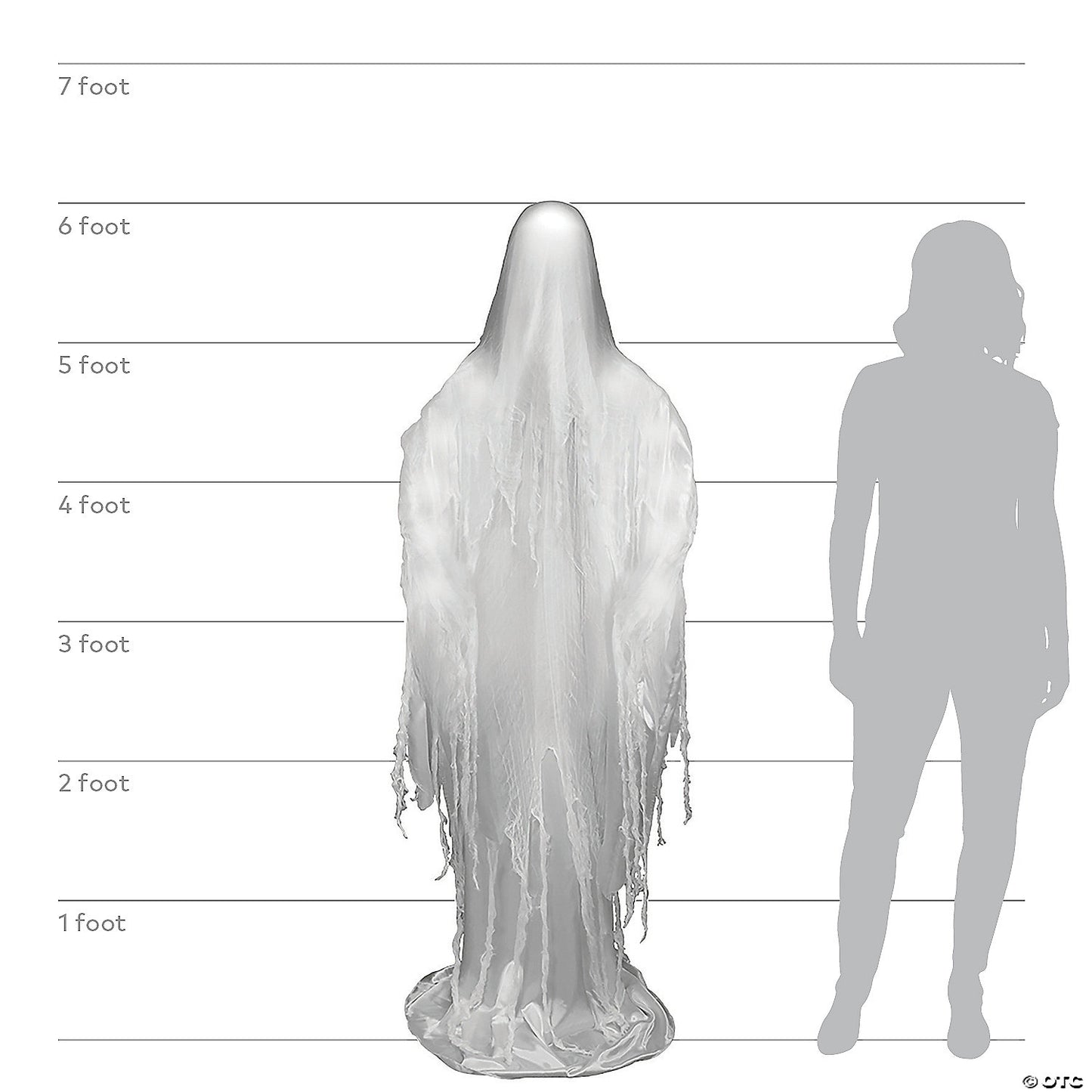 6 Ft. Rising Ghost Animated Prop Halloween Decoration