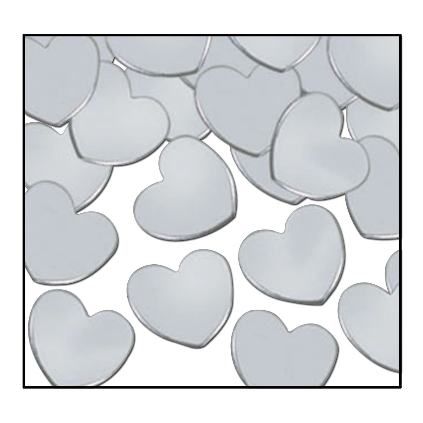 Beistle Silver Fanci-Fetti Hearts - General Occasion | Party Supply
