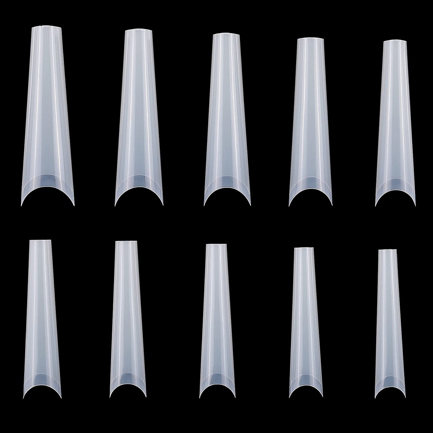 500Pcs False Nail Tips C Curve Half Cover French Nails Extra Long Fake Finger
