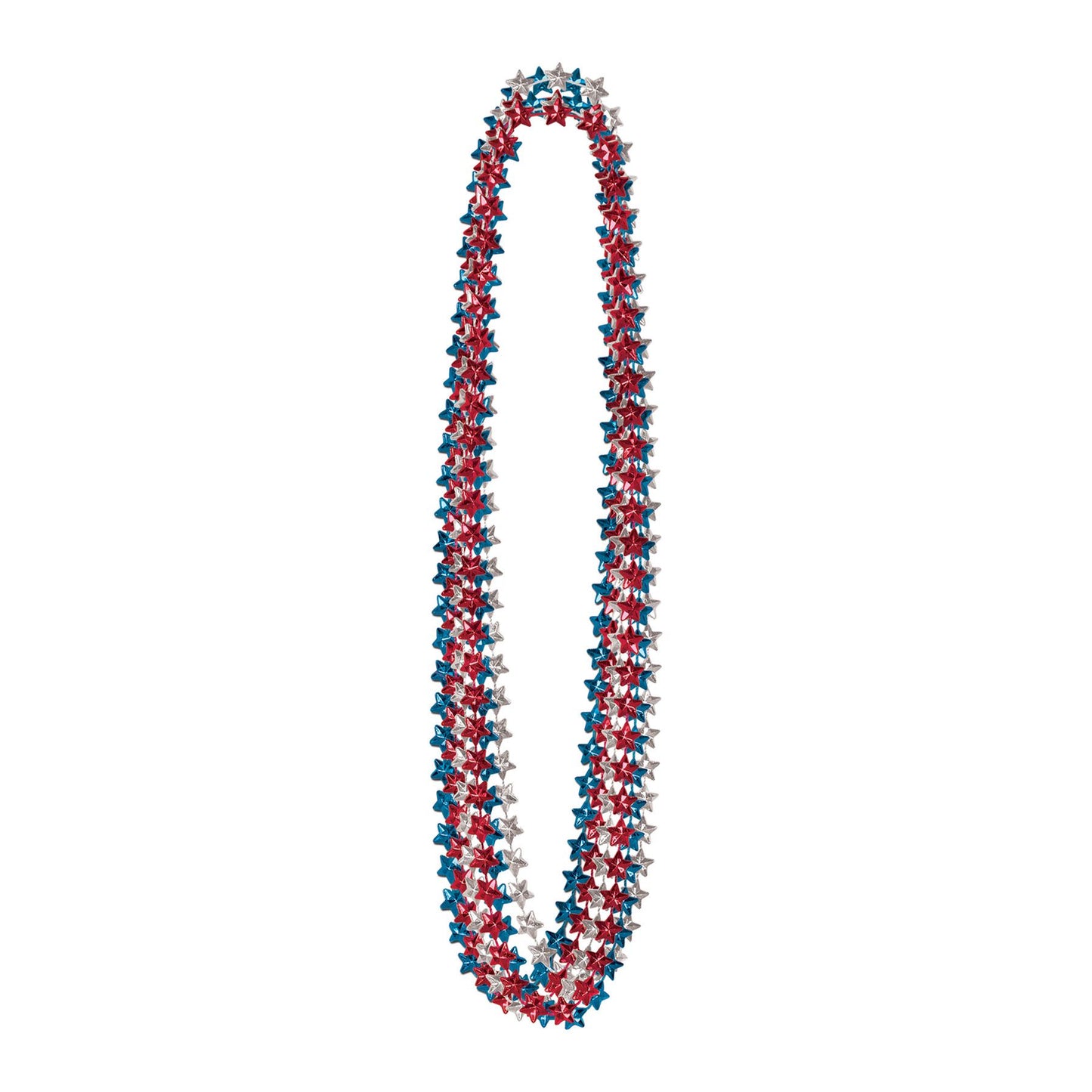 Beistle Red, Silver and Blue Star Beads - Patriotic | Party Supply