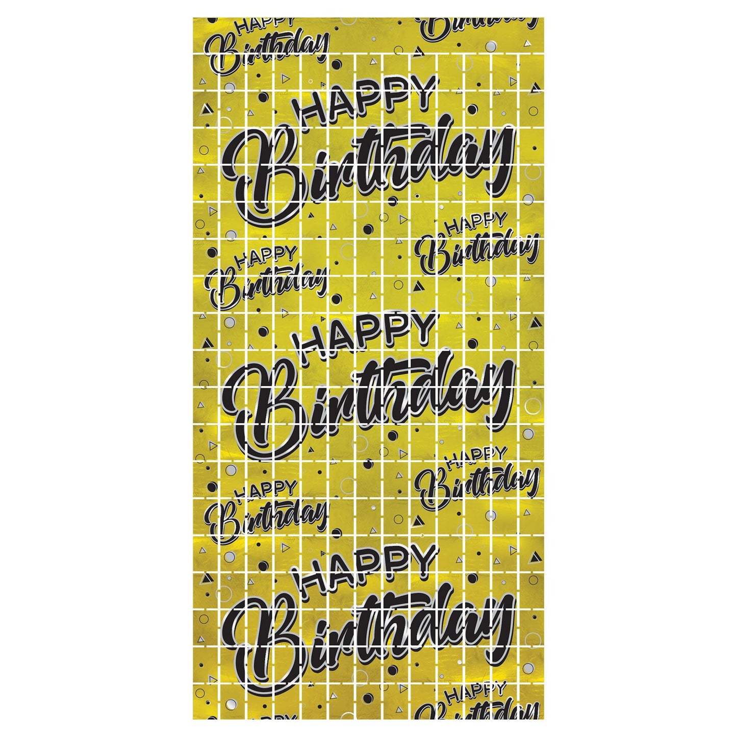 Beistle Happy Birthday Metallic Square Curtain | Party Supply | Decoration