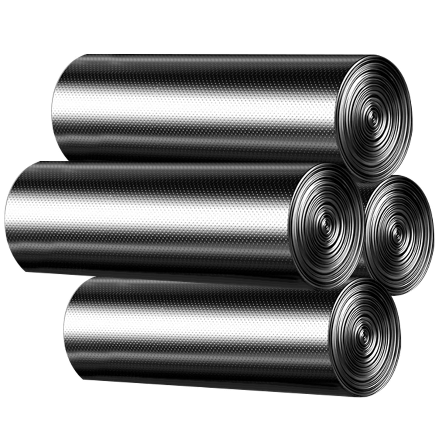 4 Rolls Black Garbage Bags 6.18 Gallons Unscented Disposable Trash Bags