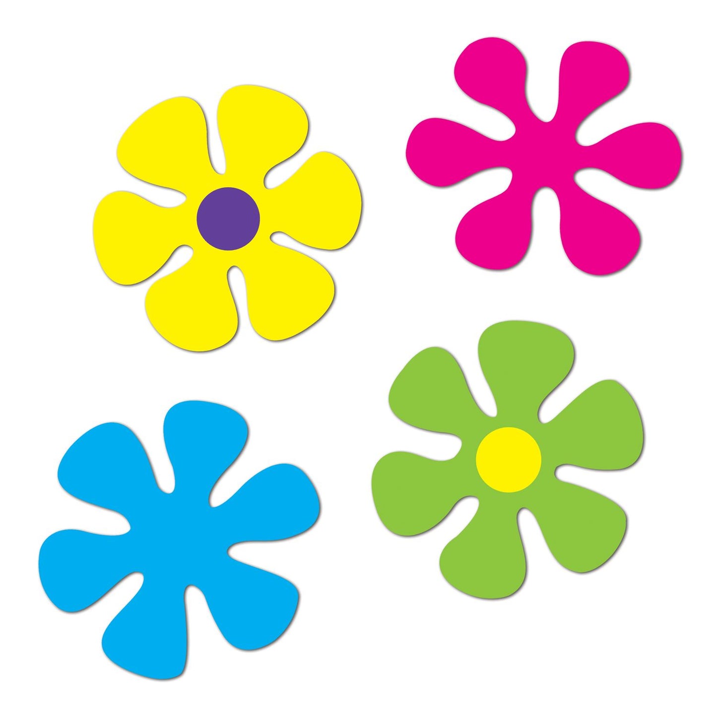 Beistle Retro Flower Cutouts - 60's | Party Supply | Decoration