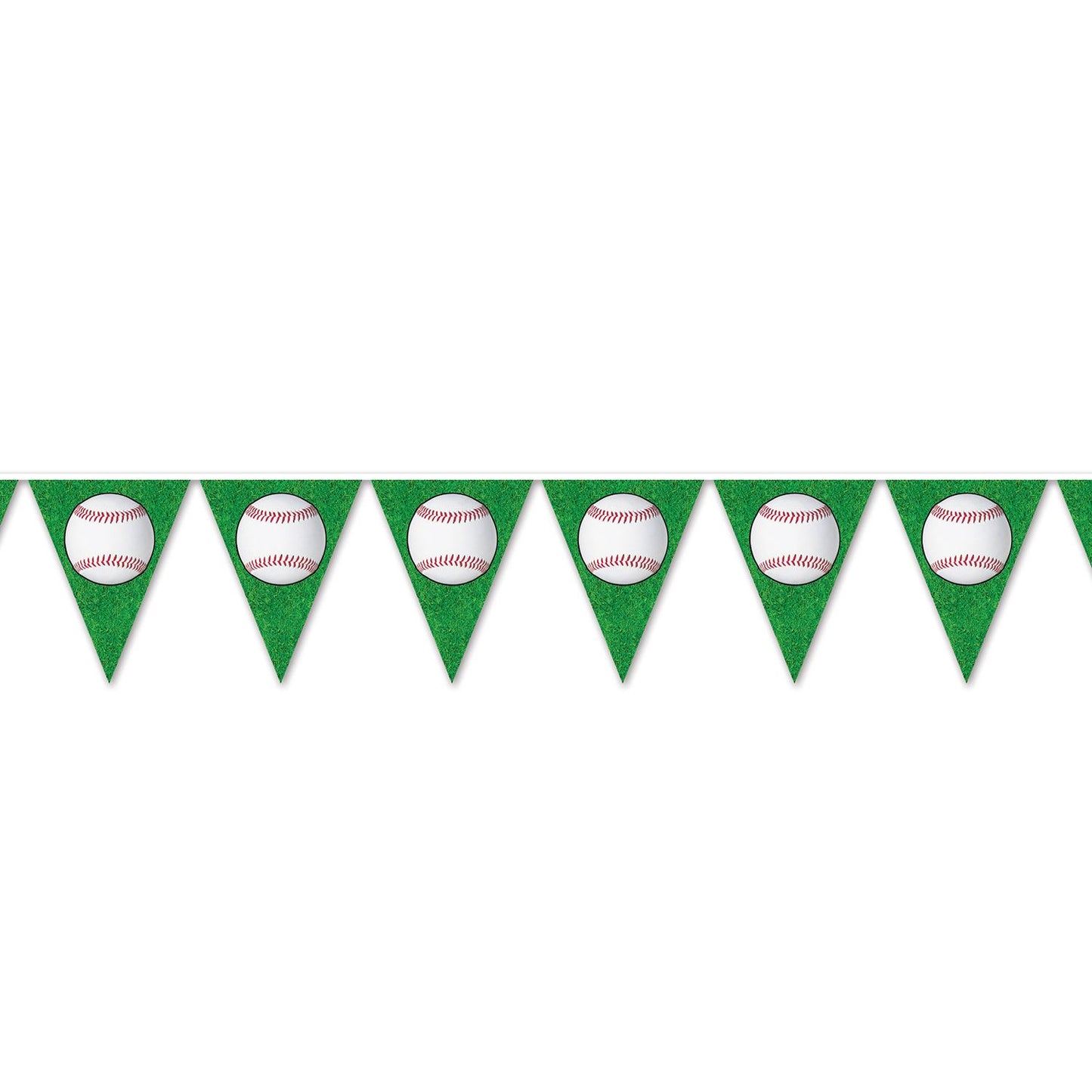 Beistle Baseball Pennant Banner - 12 feet | Party Supply | Decoration