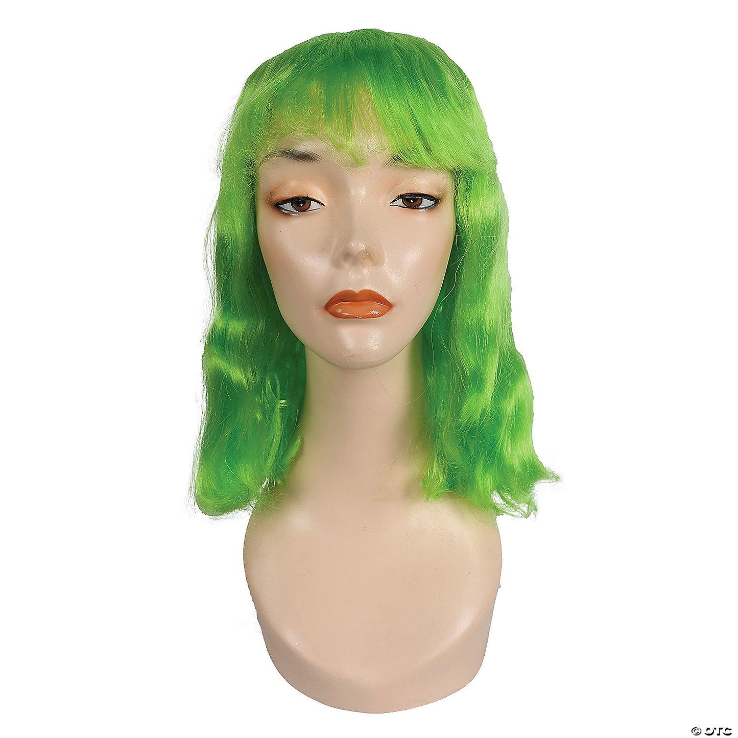 Womens Bargain Long Cleo Wig | Green-Neon