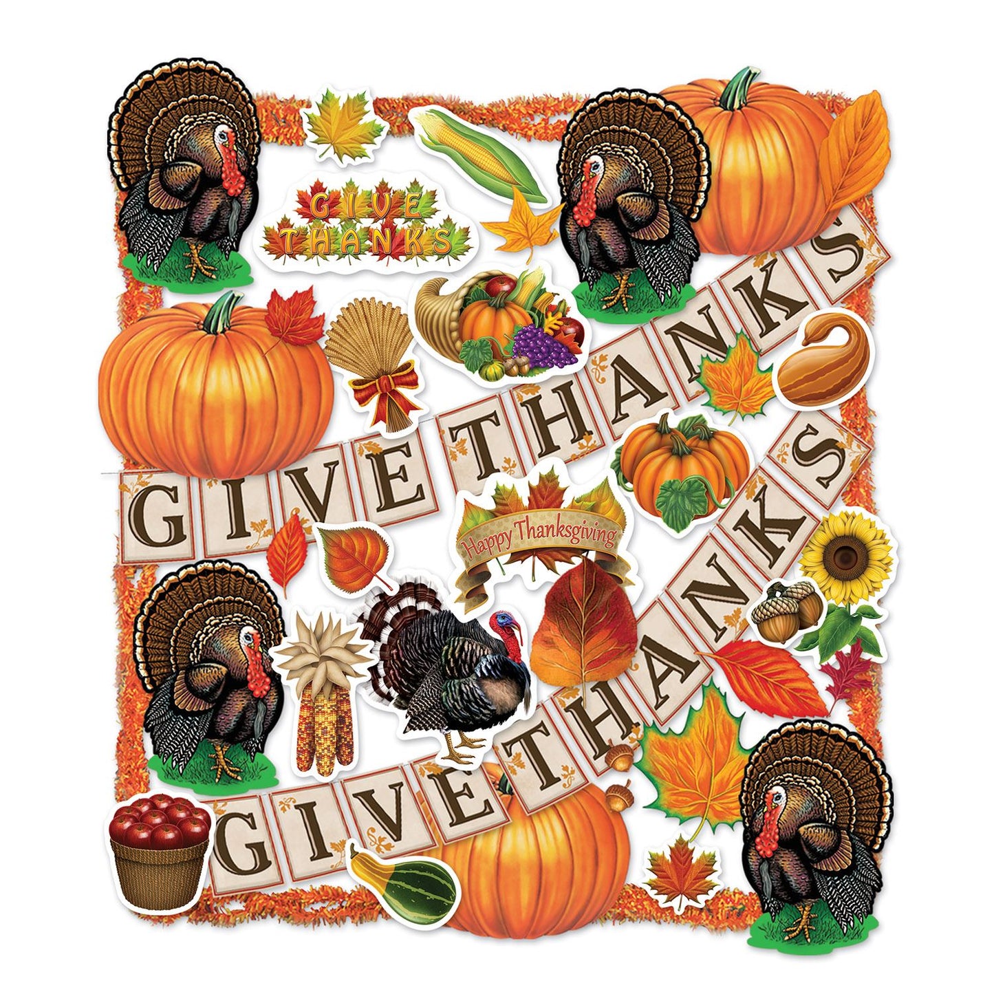 Beistle Thanksgiving Party Kit (Flame Retardant) - Thanksgiving/Fall | Party
