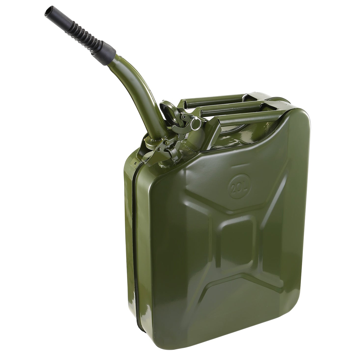 20L Gas Can 5 Gallon Spill Proof Gasoline Fuel Jerry Can Heavy Duty Steel Car