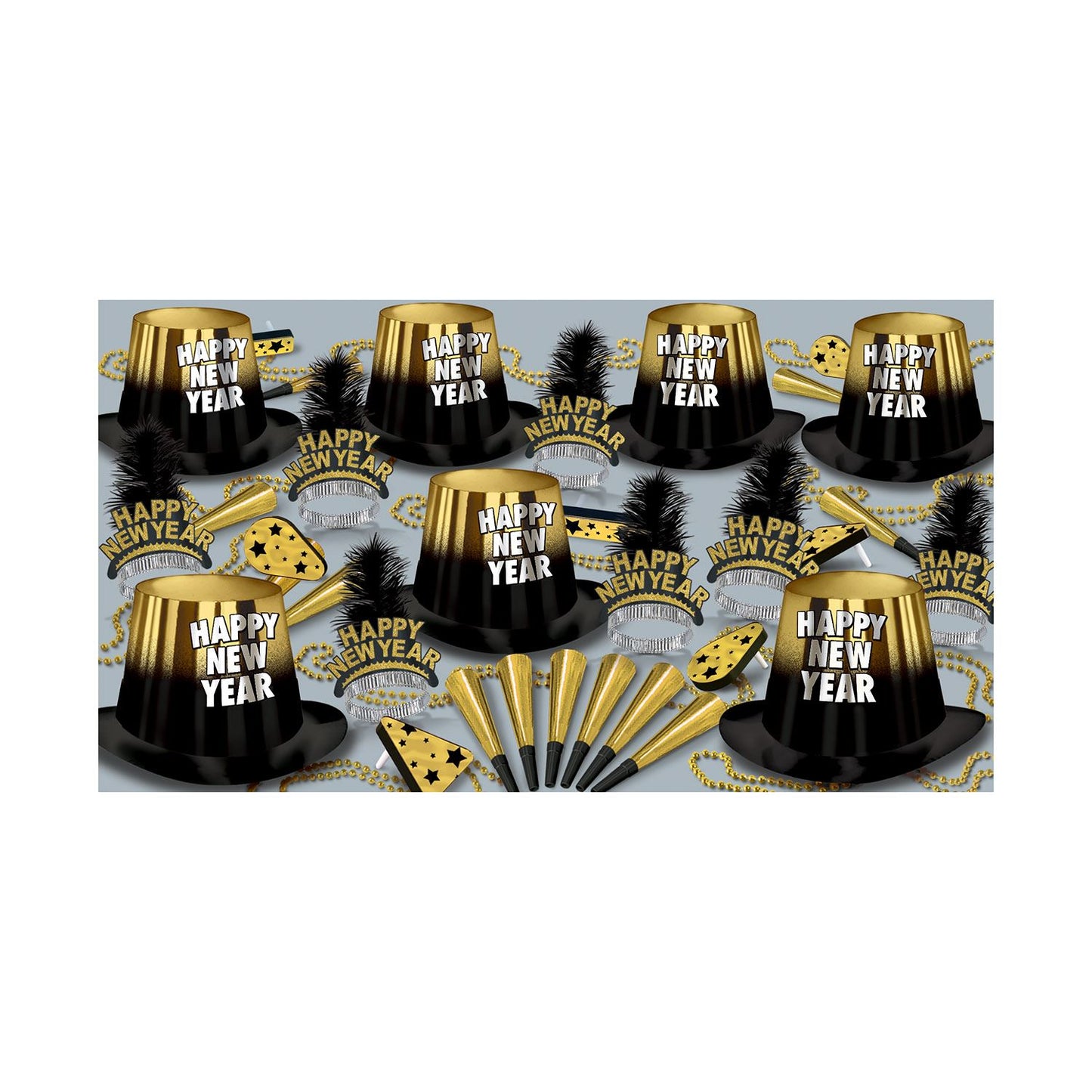 Beistle Gold Entertainer Asst for 50 - New Years | Party Supply | Decoration