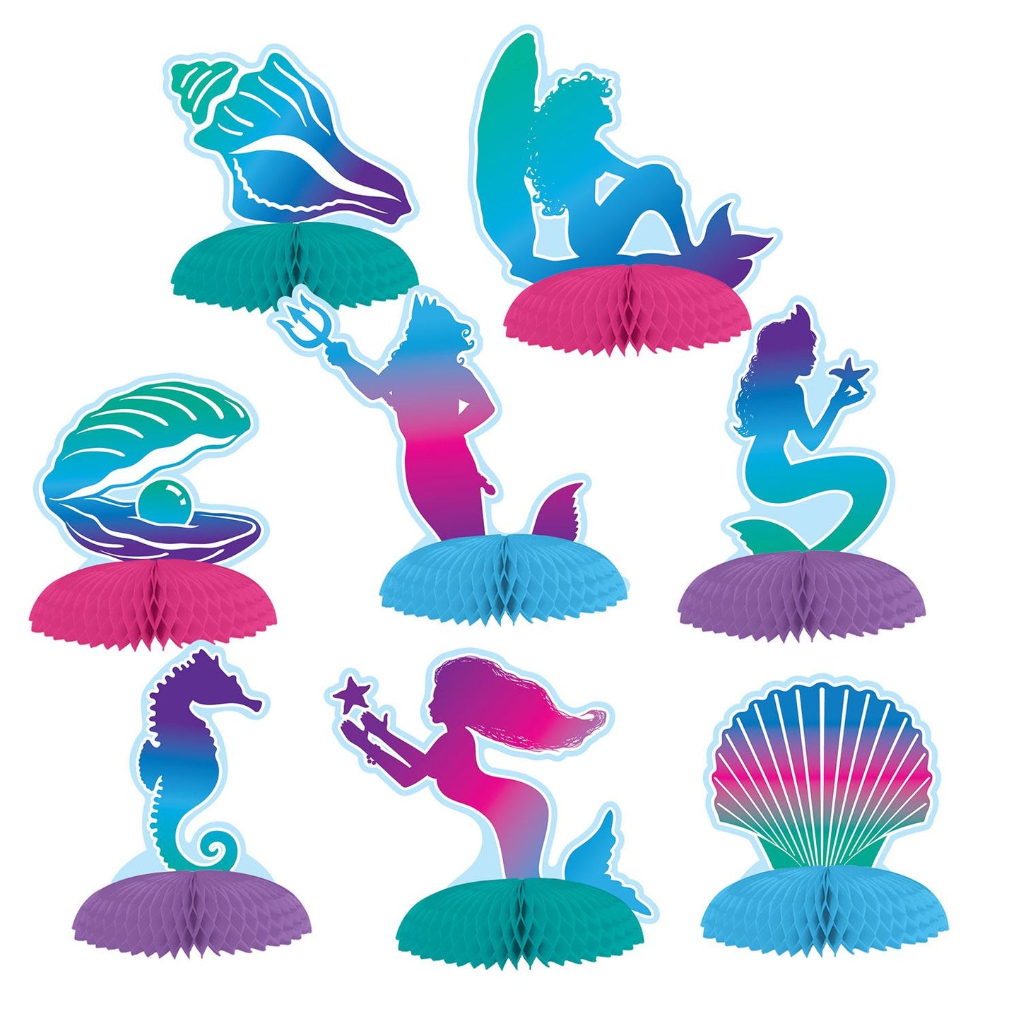 Beistle Mermaid Mini Centerpieces | Party Supply | Decoration