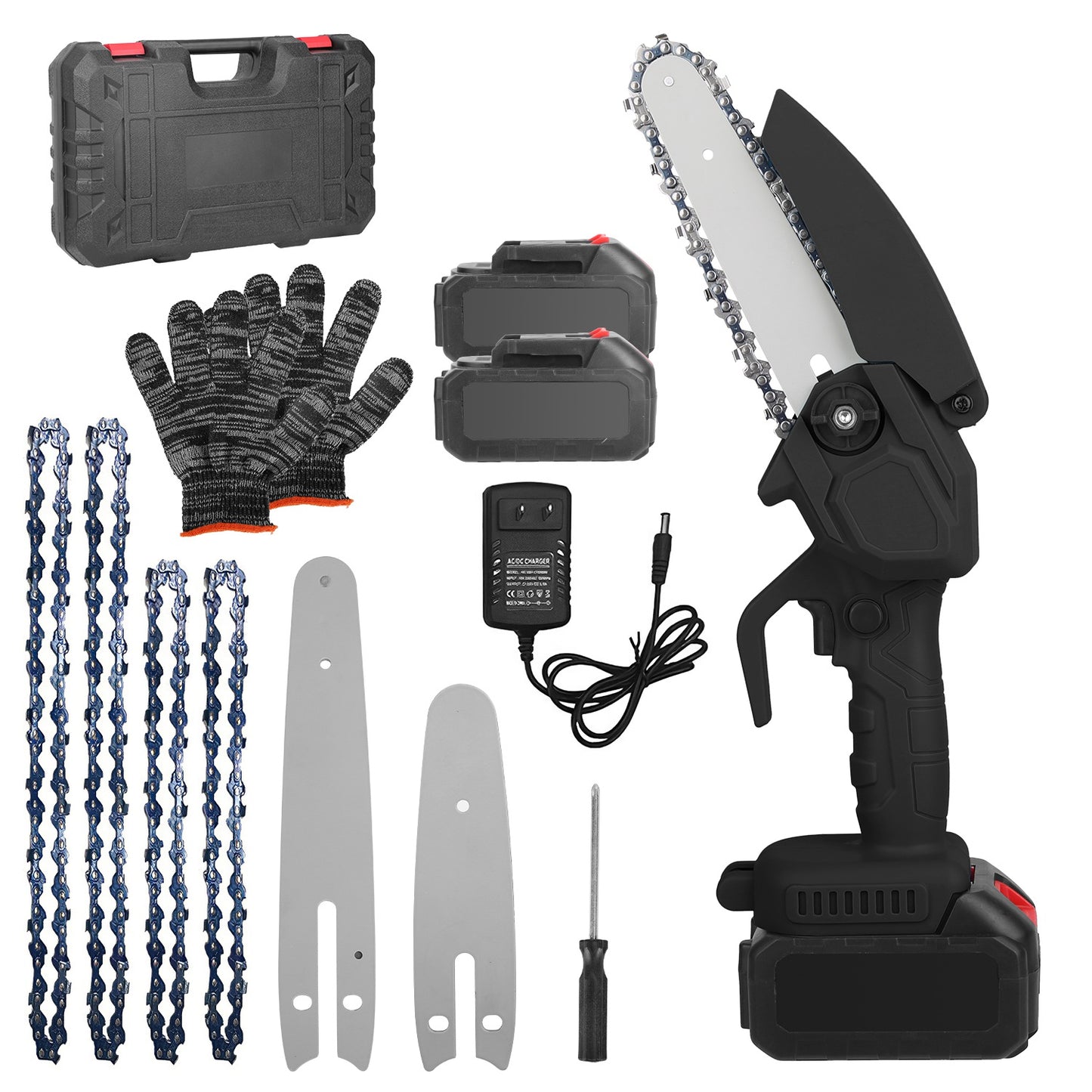 Electric Mini Chainsaw Portable Handheld Cordless Small Chain Saw Battery