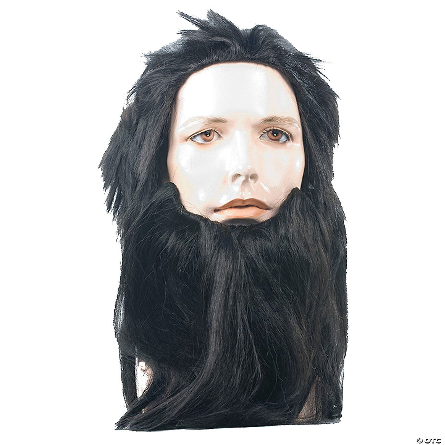 Mens | Adults Black Cave Man Wig And Beard Set