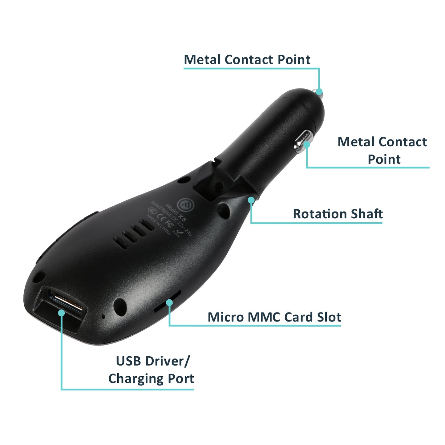 Car FM Wireless Transmitter USB Charge Hands-free Call MP3 Player Supports U